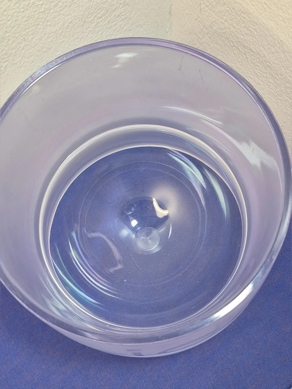 Rare Vintage Clear Frosted Thick Lucite Ice Bucket MCM